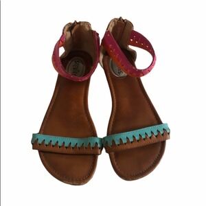 Stevies Boho Braided Brown Shoes Sandals Vegan Women’s Size 5